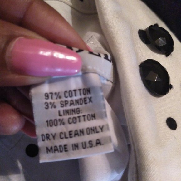 ISABEL USA Zip Blazer Jacket White with Various si - Picture 3 of 7